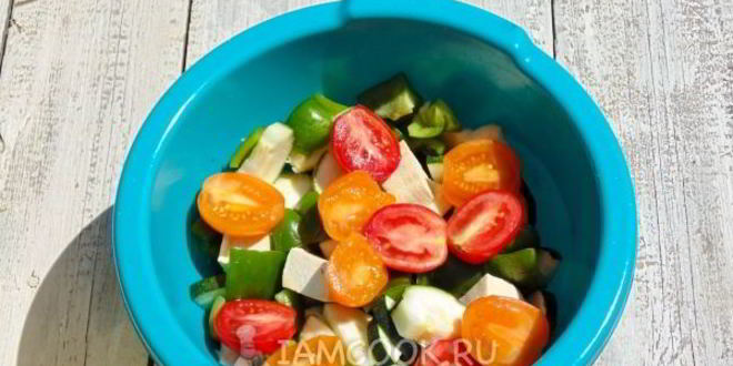 Рецепт овощные мини-шашлычки по-гречески