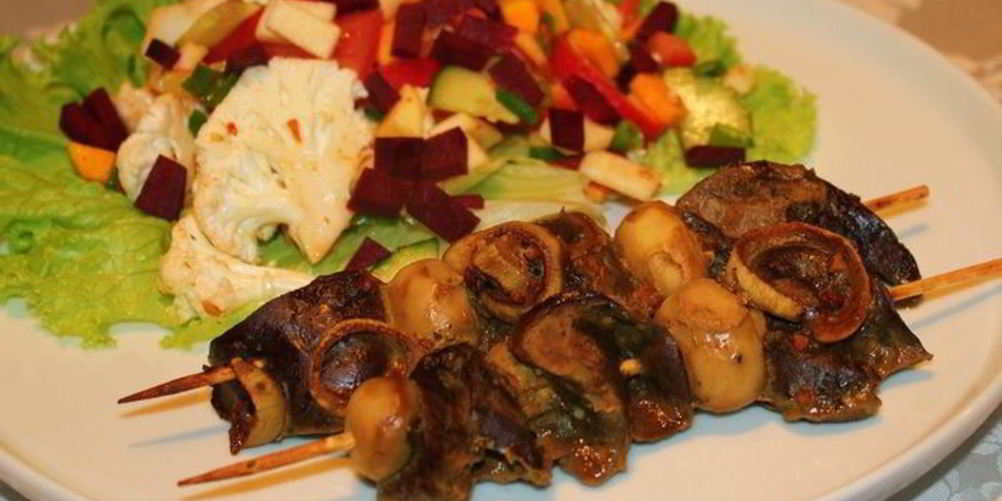 Как приготовить печеночный шашлык