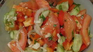 Рецепт Салат к шашлыку из свинины