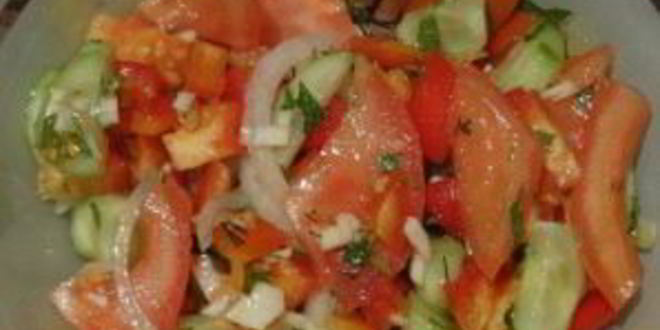 Рецепт салат к шашлыку из свинины