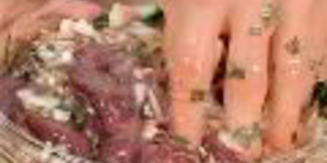 Рецепт шашлычки из говяжьей печенки