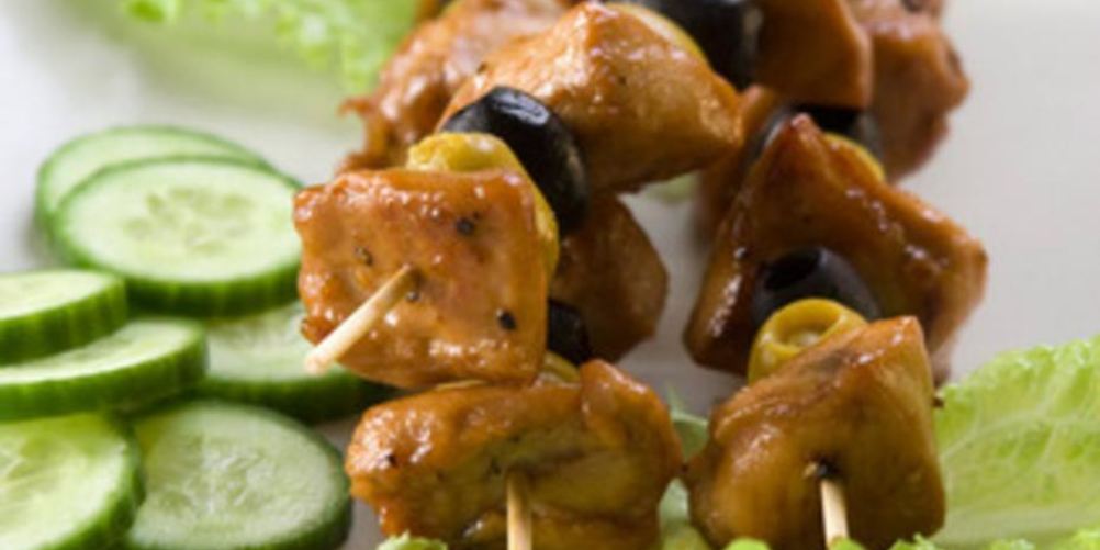 Рецепт шашлычки из говядины с грибами и луком