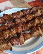 Шашлык из говяжьей печени