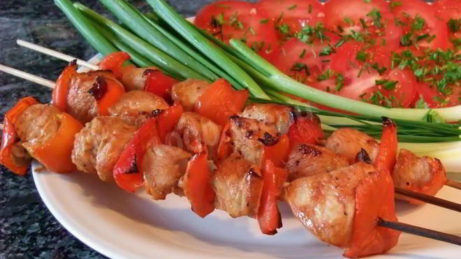 Рецепт Шашлык из индейки в кефирном маринаде