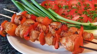 Рецепт Шашлык из индейки в кефирном маринаде