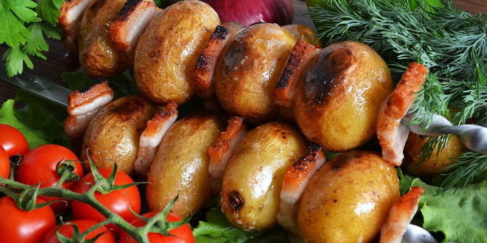 Рецепт шашлык из говядины с салом