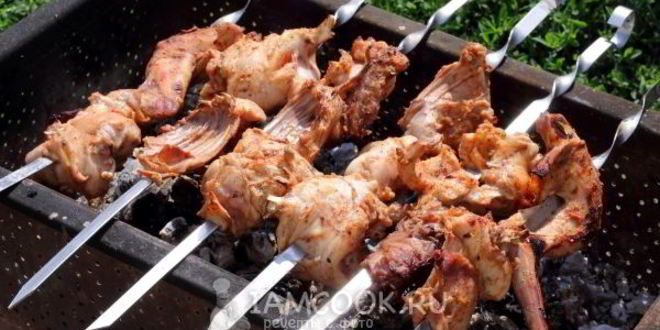 Рецепт шашлык из кролика