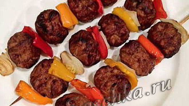 Рецепт Шашлык из куриного фарша