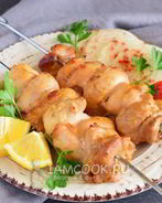 Шашлык из куриного филе в духовке