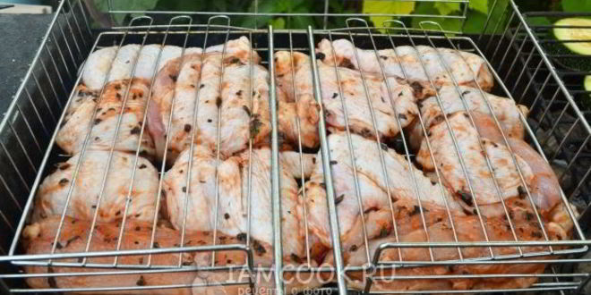 Рецепт шашлык из курицы в томатном соусе с базиликом