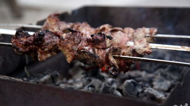 Рецепт Шашлык из печени куриной