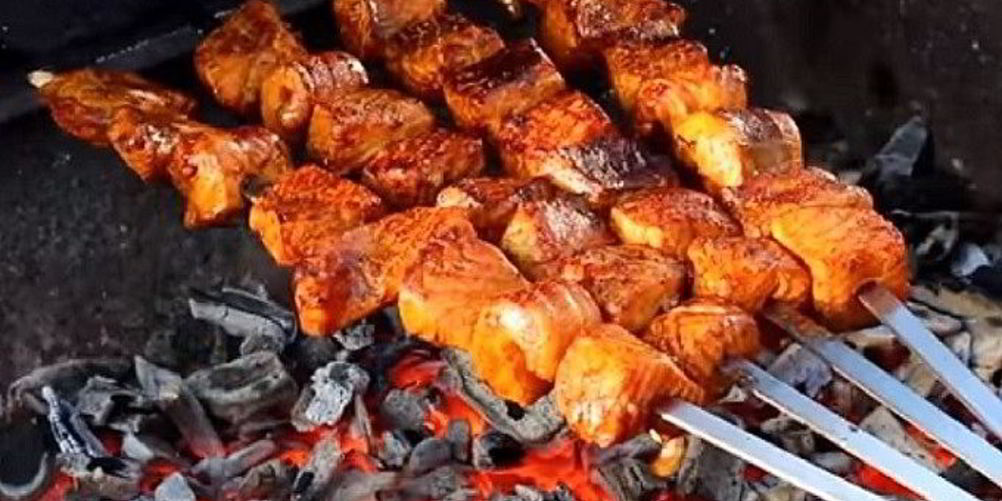 Рецепт грузинская закуска к шашлыку баклажаны на мангале