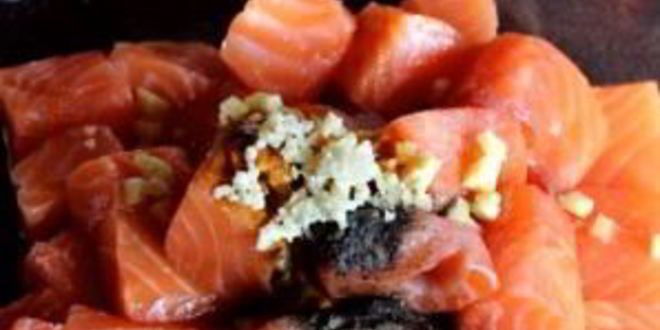 Рецепт шашлык из семги на мангале