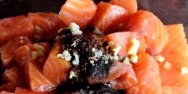 Рецепт шашлык из семги на мангале