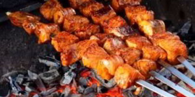 Рецепт шашлык из семги на мангале