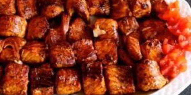 Рецепт шашлык из семги на мангале