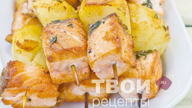 Рецепт Шашлык из семги