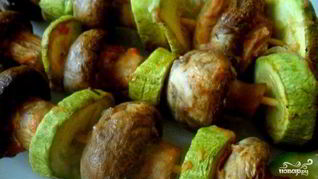 Рецепт Шашлык из шампиньонов в духовке