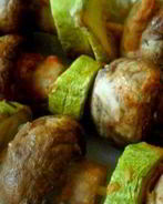 Шашлык из шампиньонов в духовке