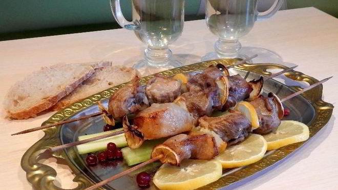 Рецепт Шашлык из свинины с лимоном в аэрогриле
