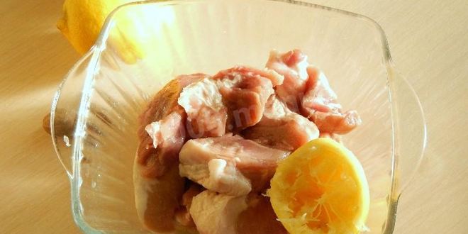 Рецепт шашлык из свинины с лимоном в аэрогриле