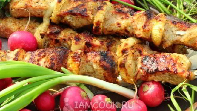 Рецепт Шашлык из свинины в майонезе