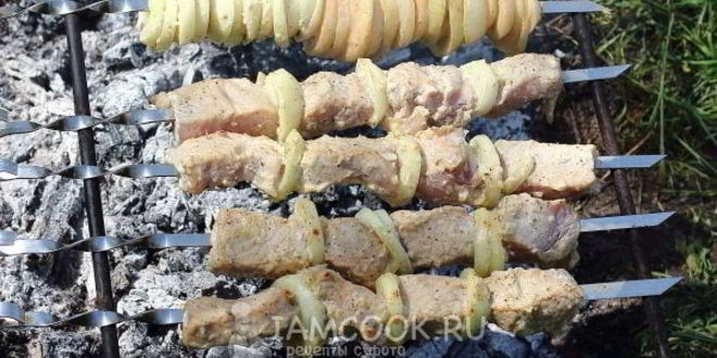 Рецепт шашлык из свинины в майонезе