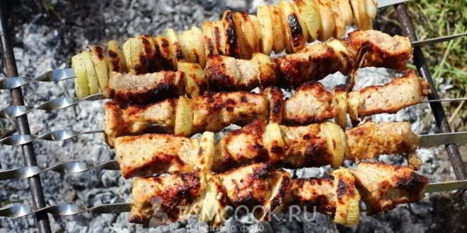 Рецепт шашлык из свинины в майонезе