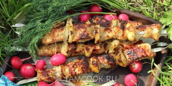 Рецепт шашлык из свинины в майонезе