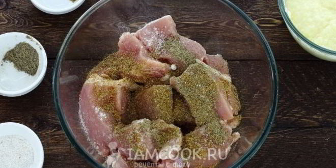 Рецепт шашлык из свинины в майонезе