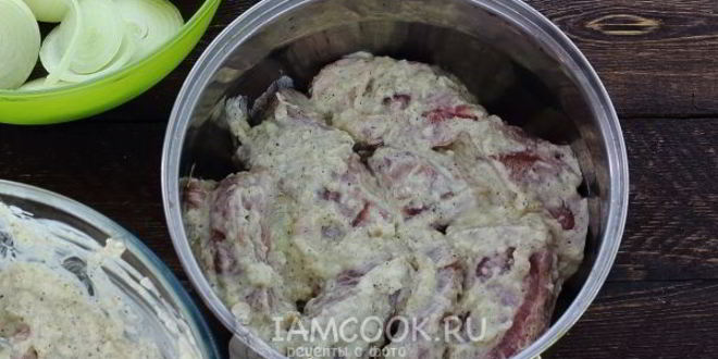 Рецепт шашлык из свинины в майонезе
