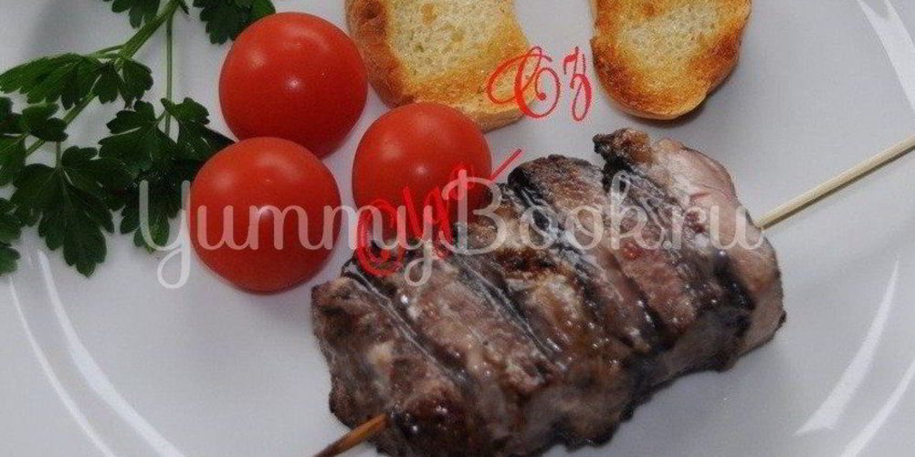 Как приготовить шашлык из свинины в ореховом маринаде с грушами