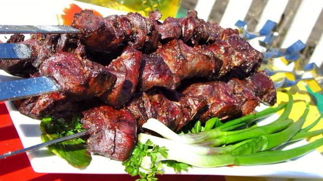 Рецепт Шашлык из свиного сердца