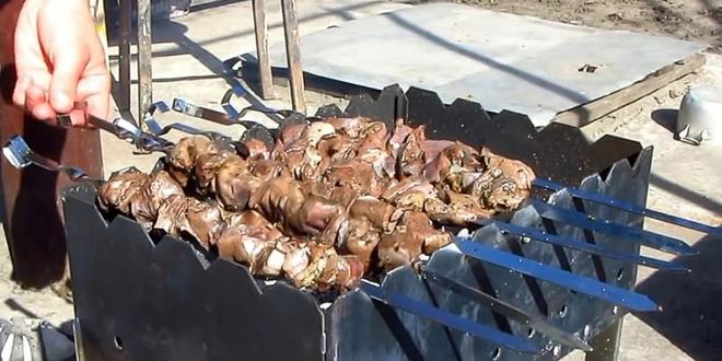 Рецепт шашлык из свиного сердца