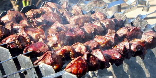 Рецепт шашлык из свиного сердца