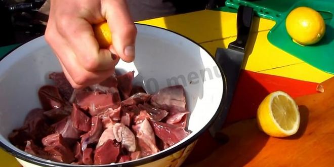 Рецепт шашлык из свиного сердца