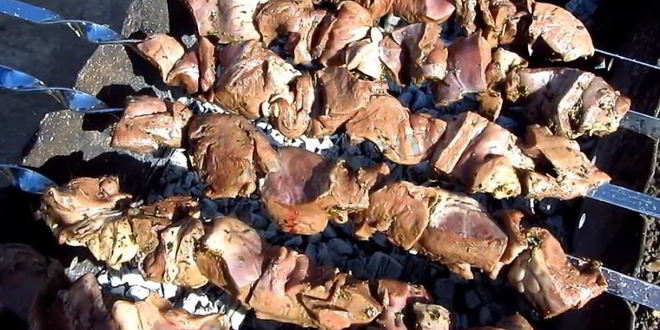 Рецепт шашлык из свиного сердца