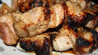 Рецепт Шашлык из свиной корейки на кости