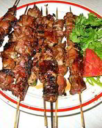 Шашлык из свиной печени