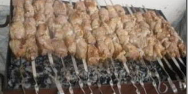 Рецепт шашлык из свиной печени