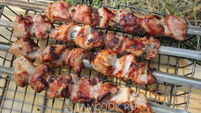 Рецепт Шашлык из свиной шейки с луком