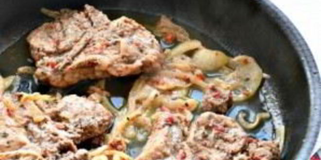 Рецепт шашлык из телятины на сковороде