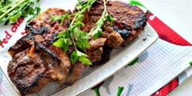 Рецепт шашлык из телятины на сковороде