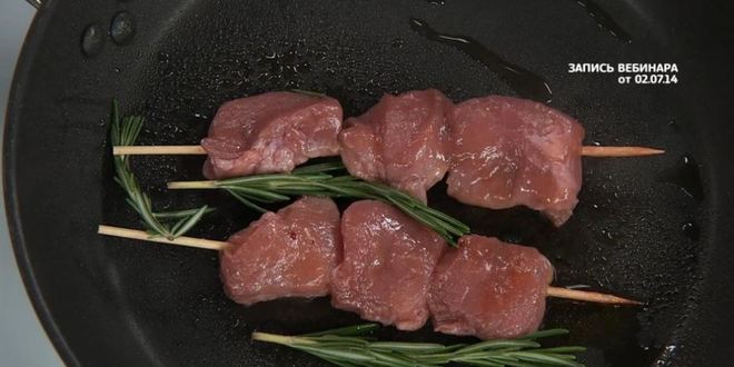 Рецепт шашлык из вишневого поросенка с розмарином