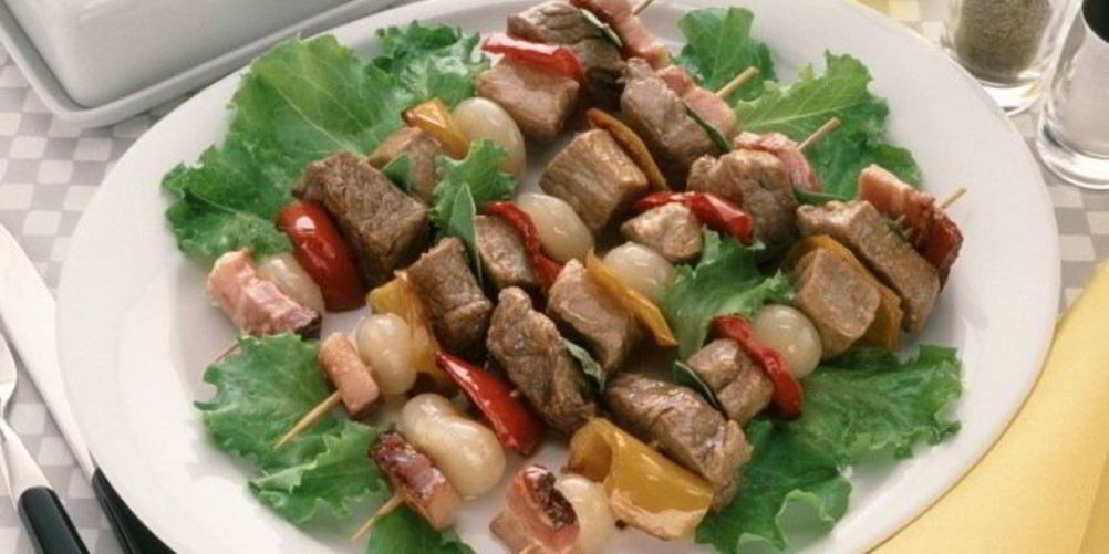 Рецепт шашлык в белом вине на сковороде