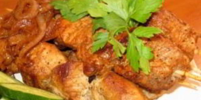 Рецепт шашлык на сковороде из свинины