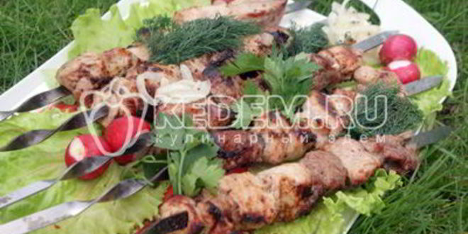 Рецепт шашлык с киви