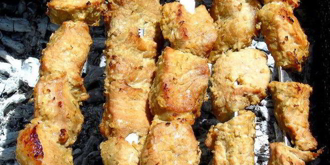 Рецепт шашлык в терияки и луке