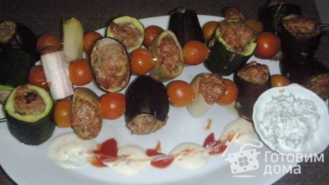 Рецепт Шашлыки фаршированные Пикничок