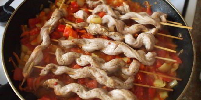 Рецепт шашлыки с соусом